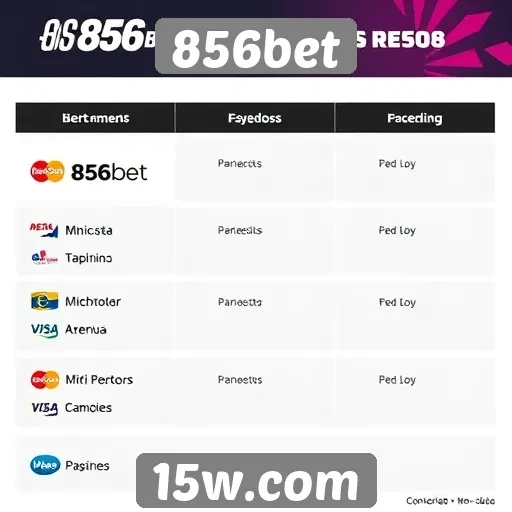 Métodos de pagamento aceitos no 856bet